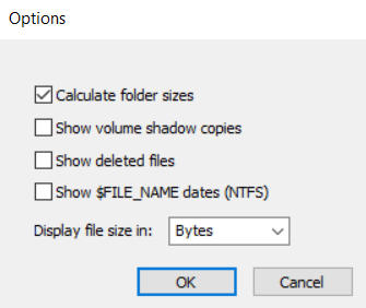 mucommander calculate folder size