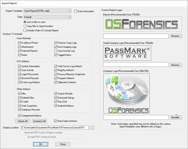 osforensics deleted files and data carving