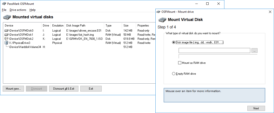 Osfmount Mount Disk Images Create Ram Drives